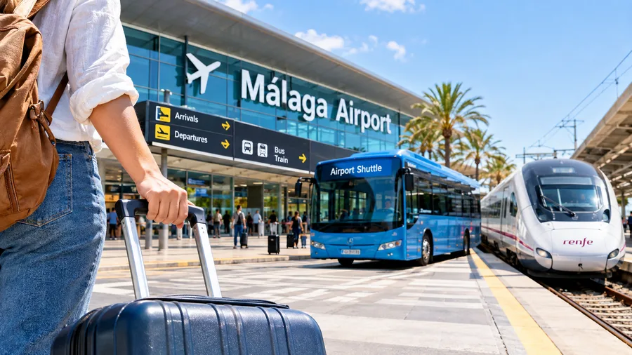 Malaga Airport Shuttle, Bus and Train Options
